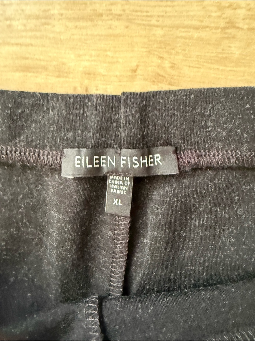 Eileen Fisher Charcoal Wide Leg Pull On Pants XL Stretch Minimalist Chic - Picture 3 of 6
